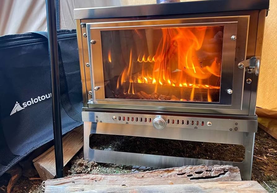 Amazon.co.jp: solotour 【二次燃焼】ガラス 薪ストーブ 組み立て