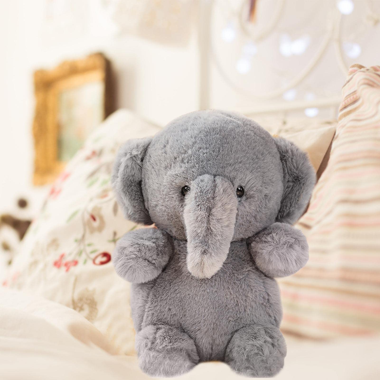 Amazon.co.jp: ゾウのぬいぐるみ,赤ちゃんのための象のおもちゃ | 灰色
