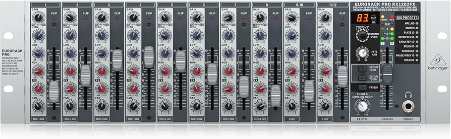 Amazon.com: Behringer RX1202FX V2 Premium 12-Input Mic/Line Rack