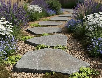 Amazon.co.jp: 敷石 自然石 飛び石 ステップストーン 置くだけ 踏み石