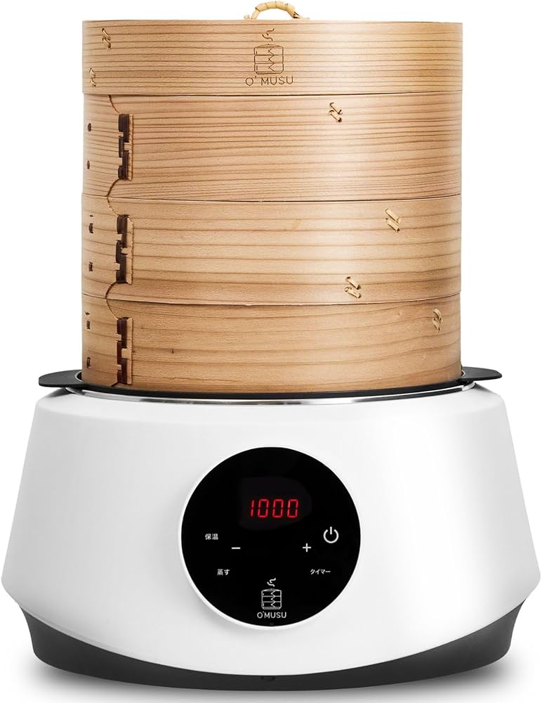 Amazon | Ocrasi せいろ 蒸し器 電気 21cm 便利なタッチパネル 6段階