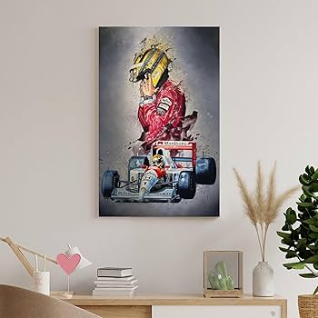 Amazon.co.jp: アイルトン・セナ 絵画 ポスター 印刷 ウォールアート