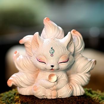 Amazon.com: J.K.Leo Miniature Resin Nine-Tailed Fox Figurine