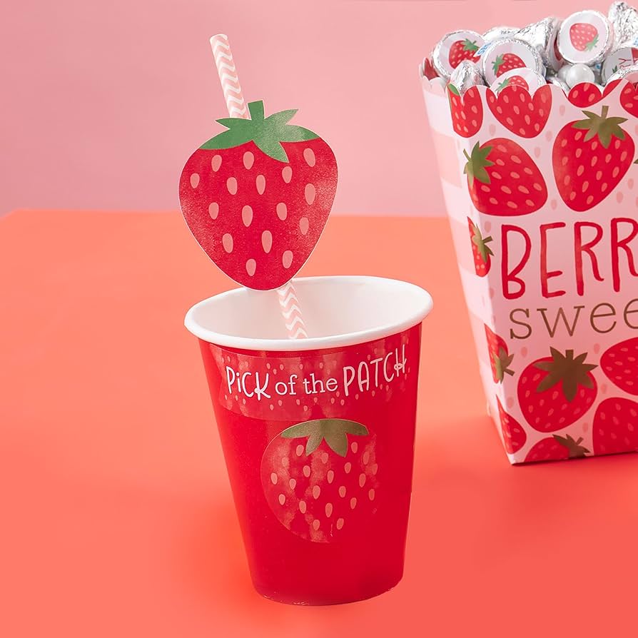 Amazon.com: Big Dot of Happiness Berry Sweet Strawberry - DIY