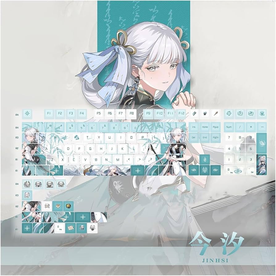 Amazon.co.jp: 鳴潮 キーキャップ 今汐 グッズ コンシ 同人 PBT染め 熱