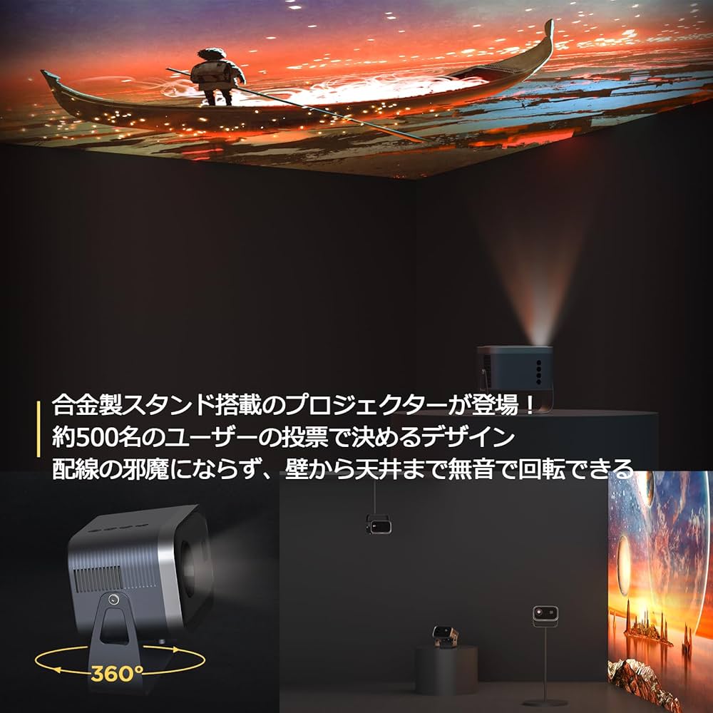 Amazon.co.jp: Sovboi プロジェクター 天井投影 小型 - 16000LM 1080P