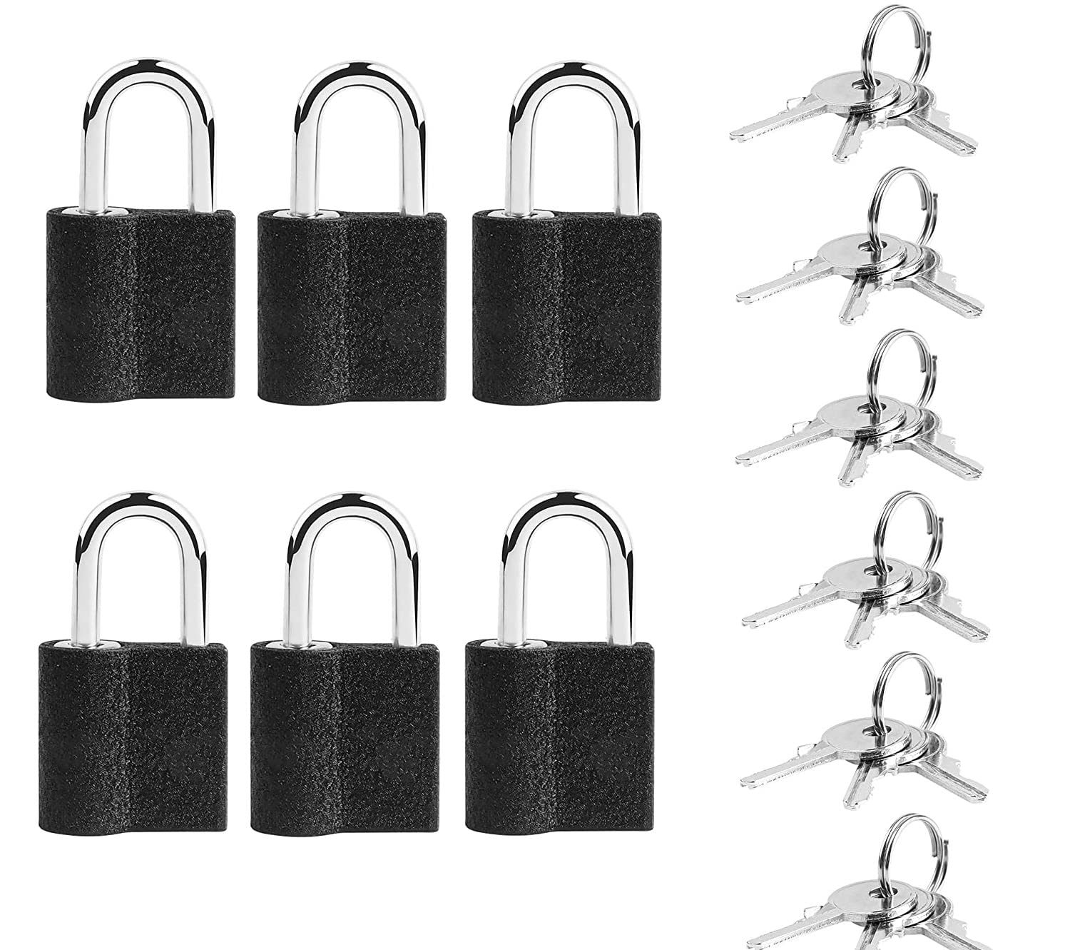 Amazon.com: 6 Pack Mini Padlocks with Keys - Mini Luggage
