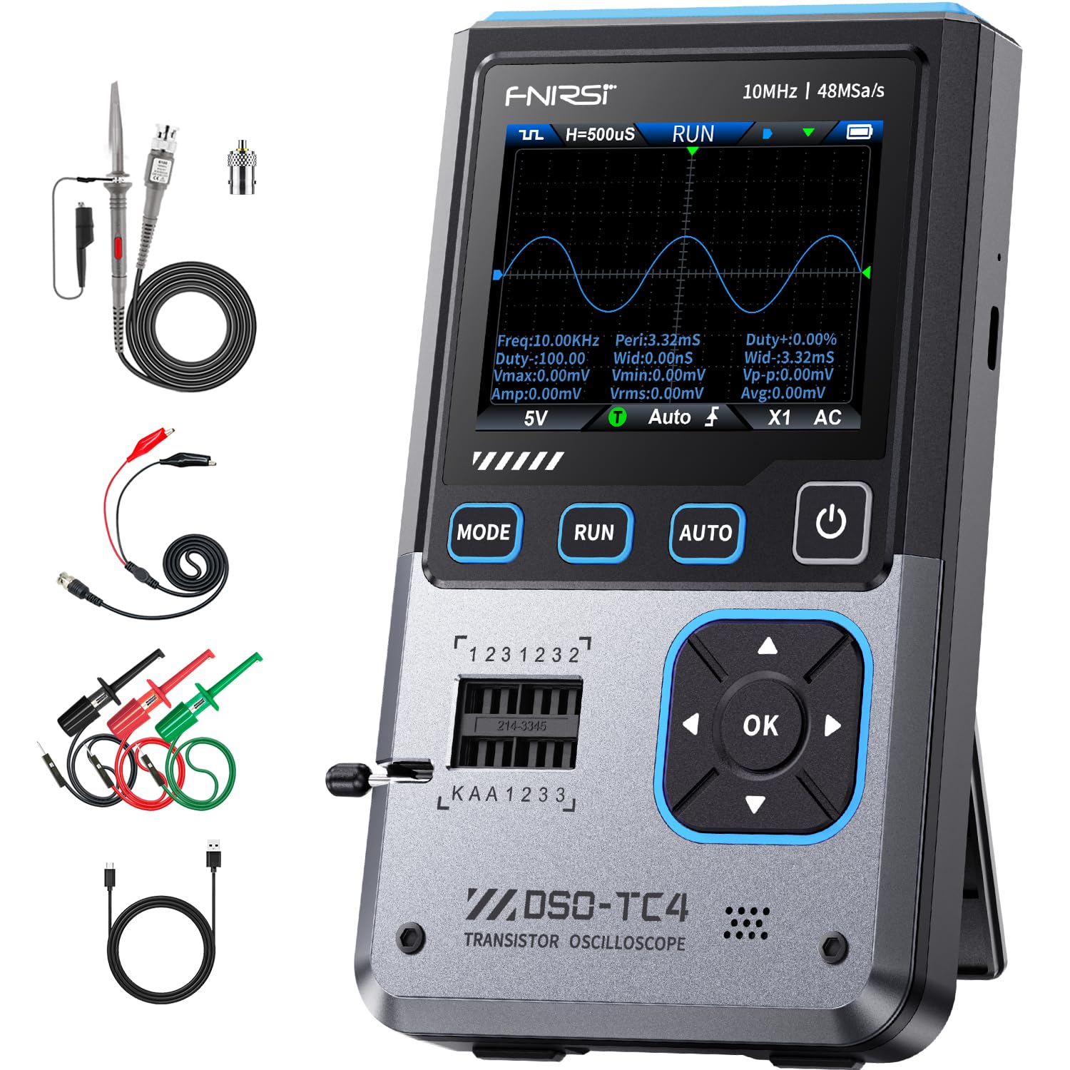 Amazon | FNIRSI DSO-TC4 3-in-1 オシロスコープ 10MHz帯域幅 48MS/s