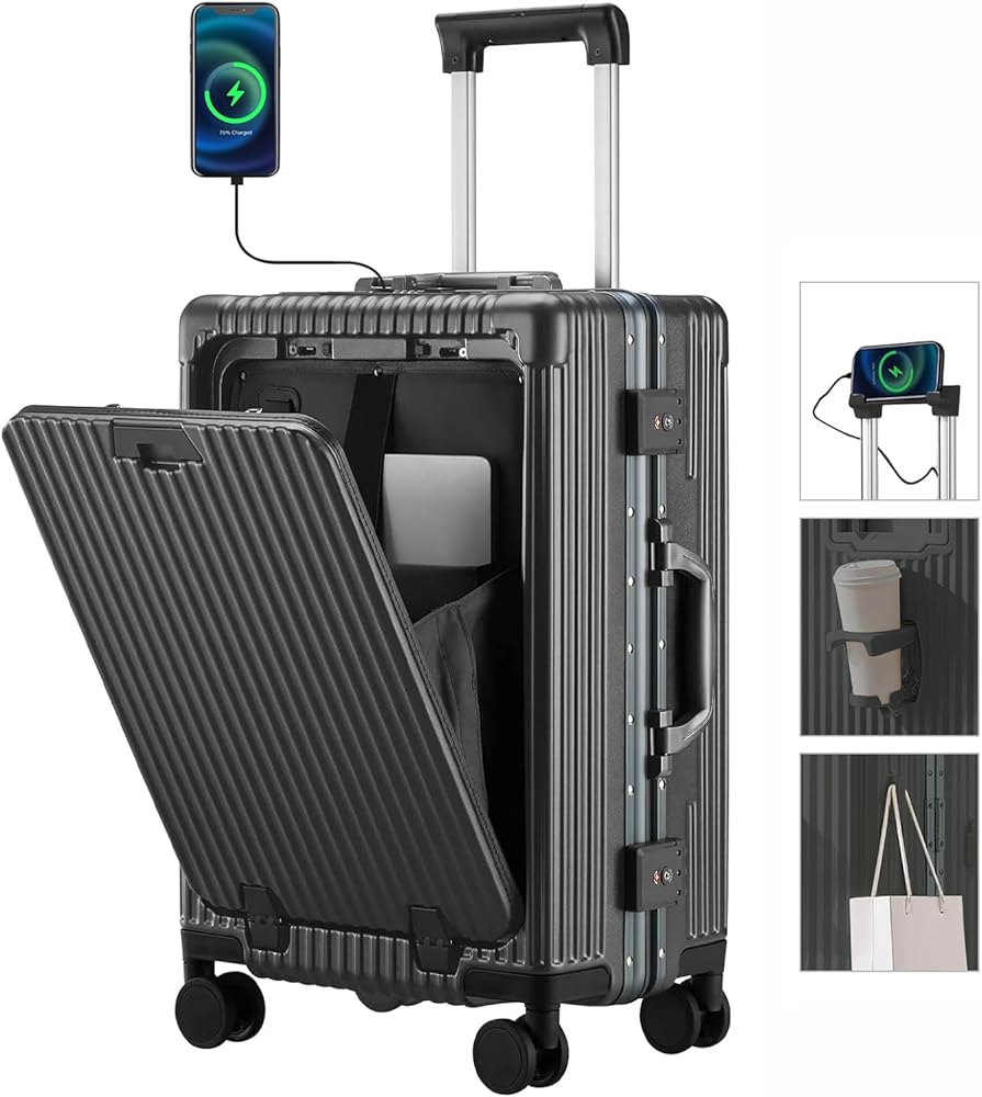 Amazon.co.jp: [RIRAKIE] スーツケース フロントオープン キャリー