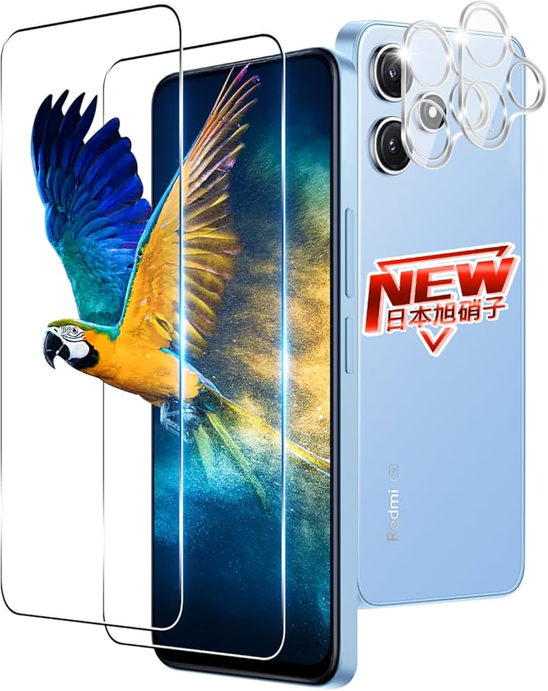 Amazon | 【2+2枚セット】 対応 Xiaomi Redmi 12 5G ガラスフィルム 2