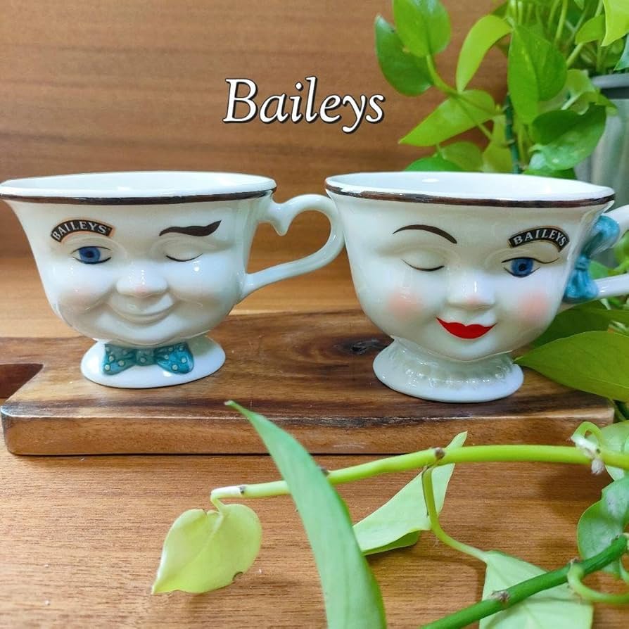 Amazon.co.jp: 可愛い Baileys ベイリーズ フェイスカップ ペアカップ