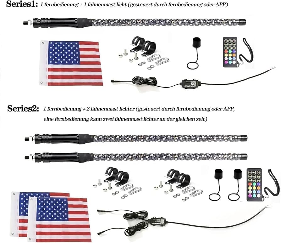 Amazon.co.jp: LXW ホイップライトアンテナフラッグ、4フィート