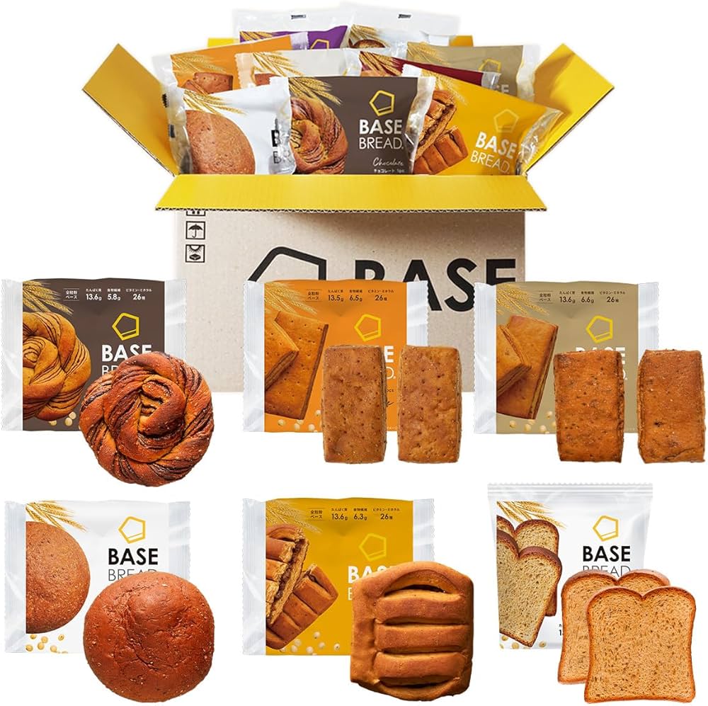 Amazon | 【腹持ち・ボリューム◎】ベースブレッド 6種 12袋 パン