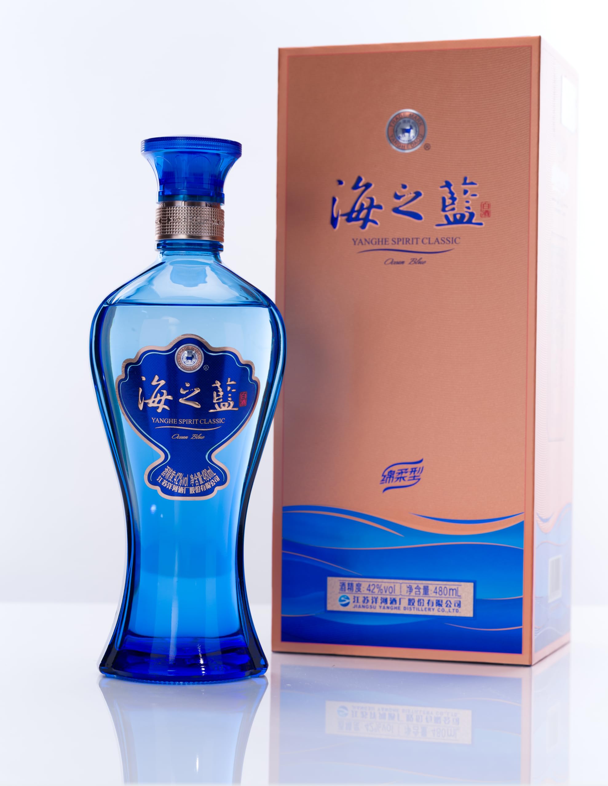 Amazon.co.jp: 海之藍42° 480ml アルコール42度 箱付 中国酒 白酒 濃香