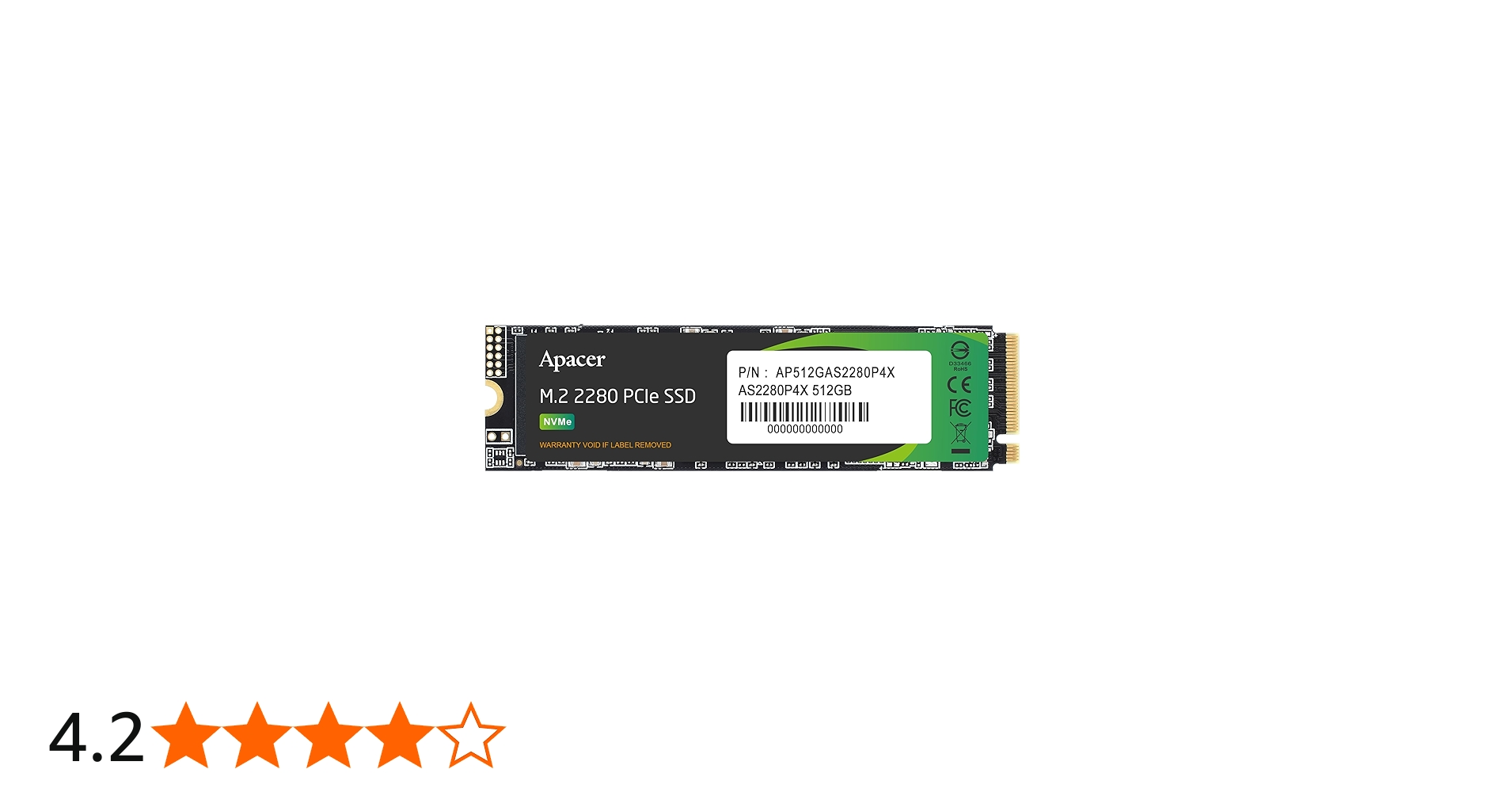 Amazon | Apacer アペイサー SSD 512GB M.2 PCIe Gen3 x 4 NVMe 最大
