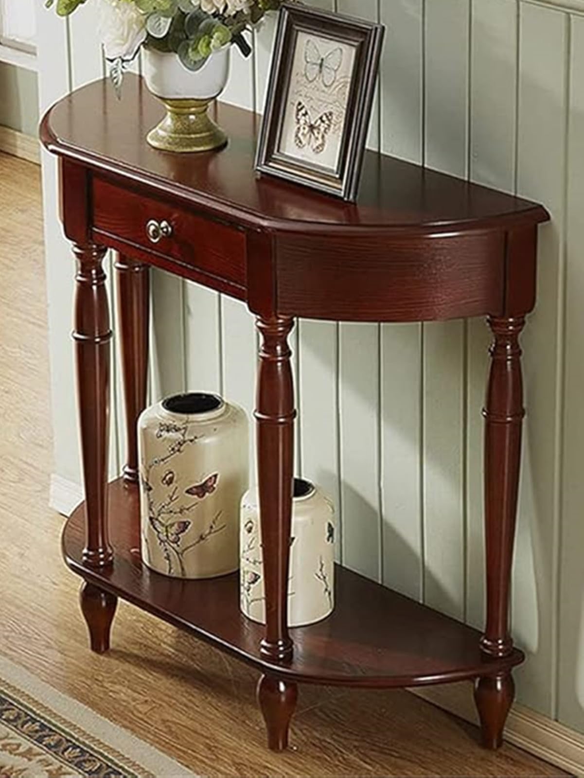 Amazon｜コンソールテーブル, 家庭用アンティーク木製玄関テーブル