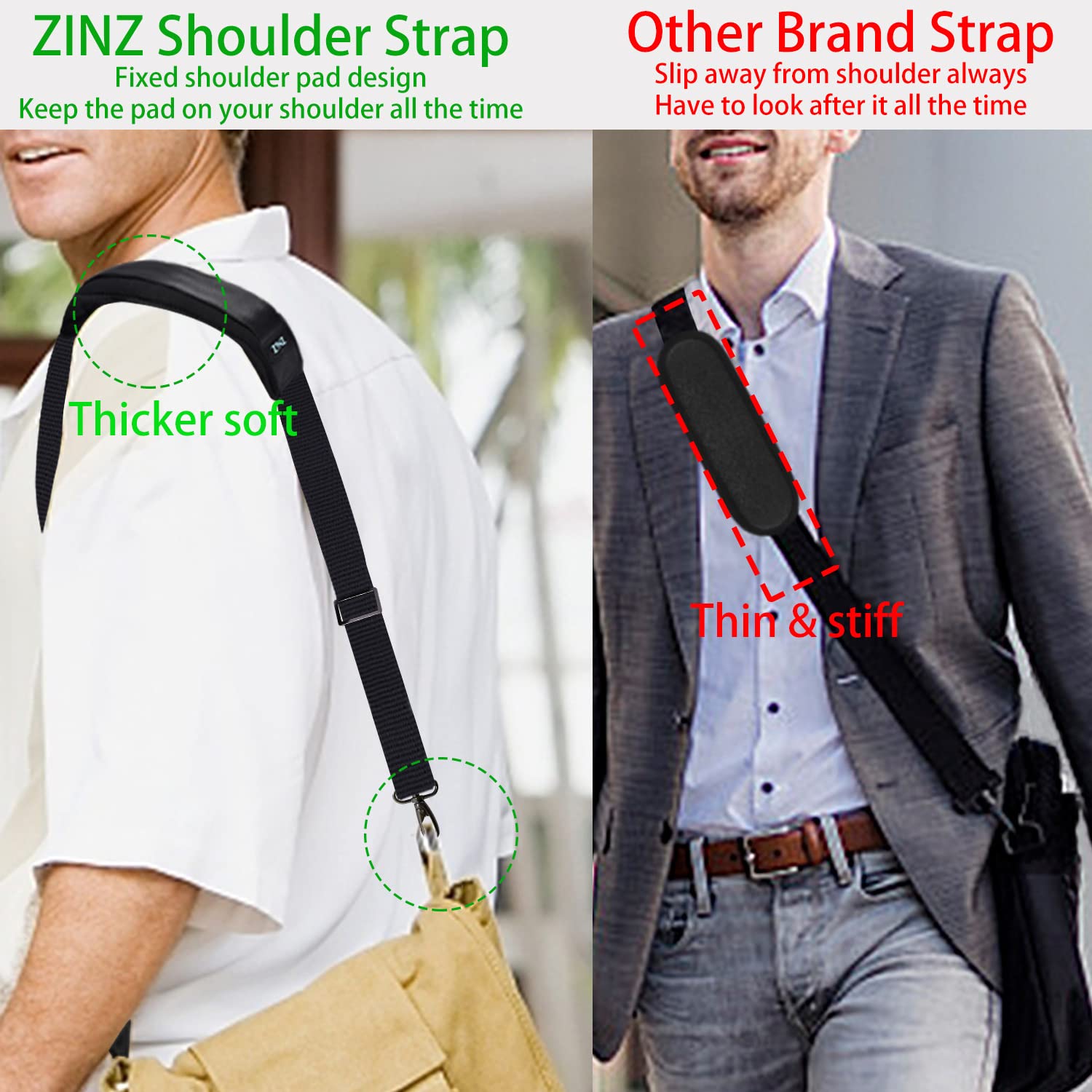 Amazon.co.jp: 147CM ナイロン ショルダーベルト ZINZ ショルダー