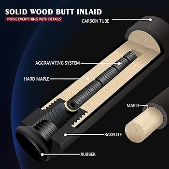 Amazon.co.jp: KHEALING ビリヤード キュー カーボン 1/2 play cue