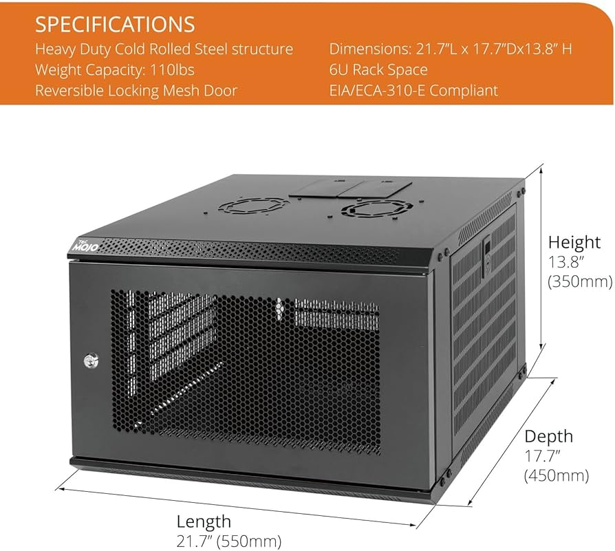 Amazon.com: Tecmojo 6U Wall Mount Rack Network Cabinet for 19
