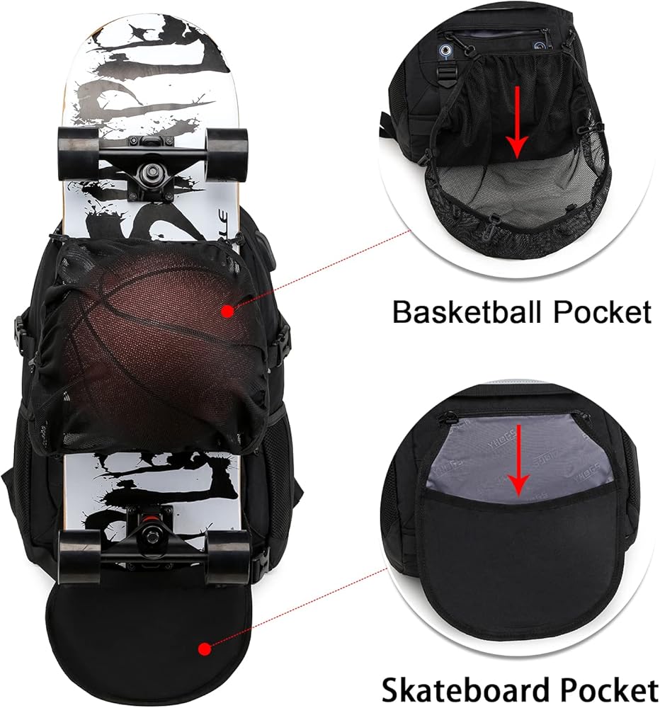 Amazon.com: RUCYEN Skateboard Backpack, Laptop Backpack with USB