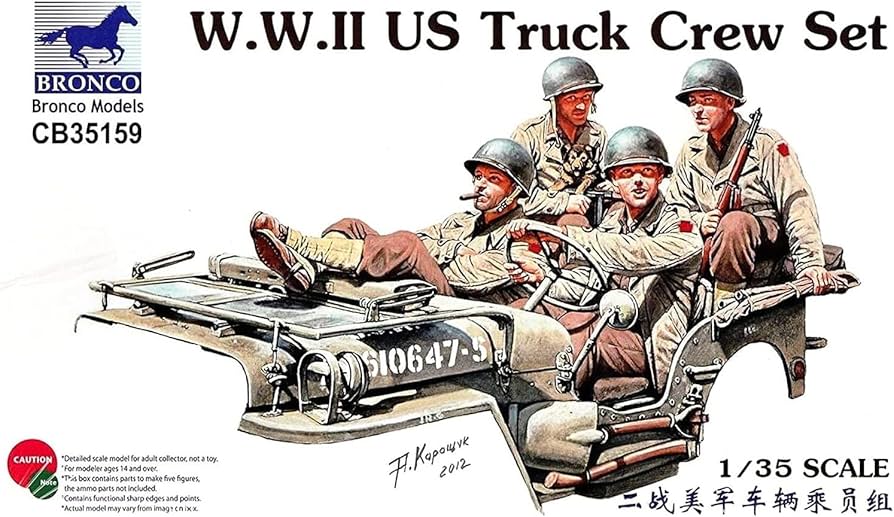 Amazon | ブロンコモデル 1/35 アメリカ 兵士 車両乗員 4体入