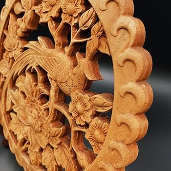 Amazon｜【参次元彫刻コレクション 全40種】 (鳳凰牡丹2) 透かし彫