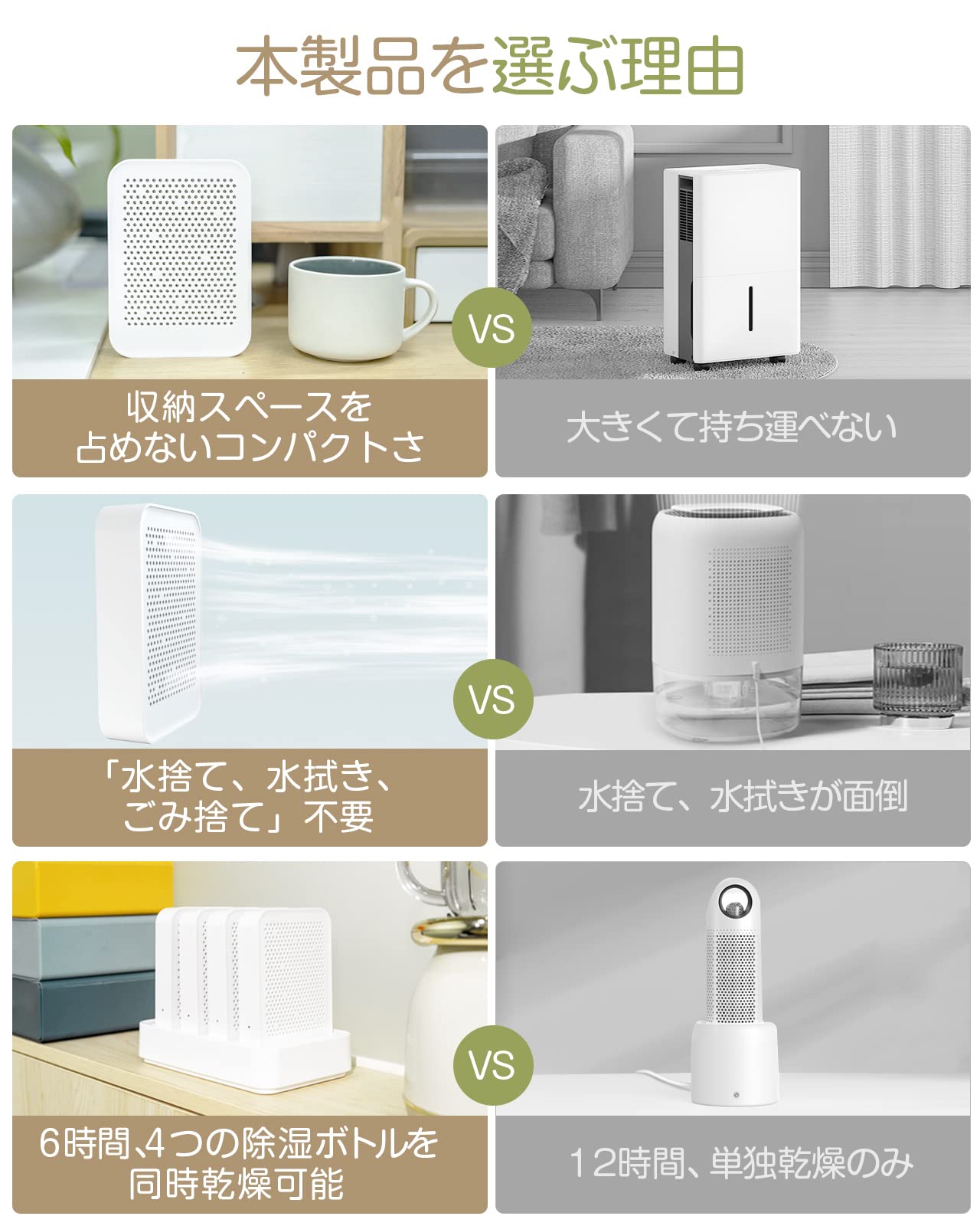 置場所を選ばずどこでも使えます✨マンゴテックミニ除湿機 置場所を