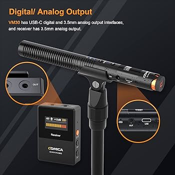 Amazon.com : COMICA VM30 Wireless Shotgun Microphone for Camera