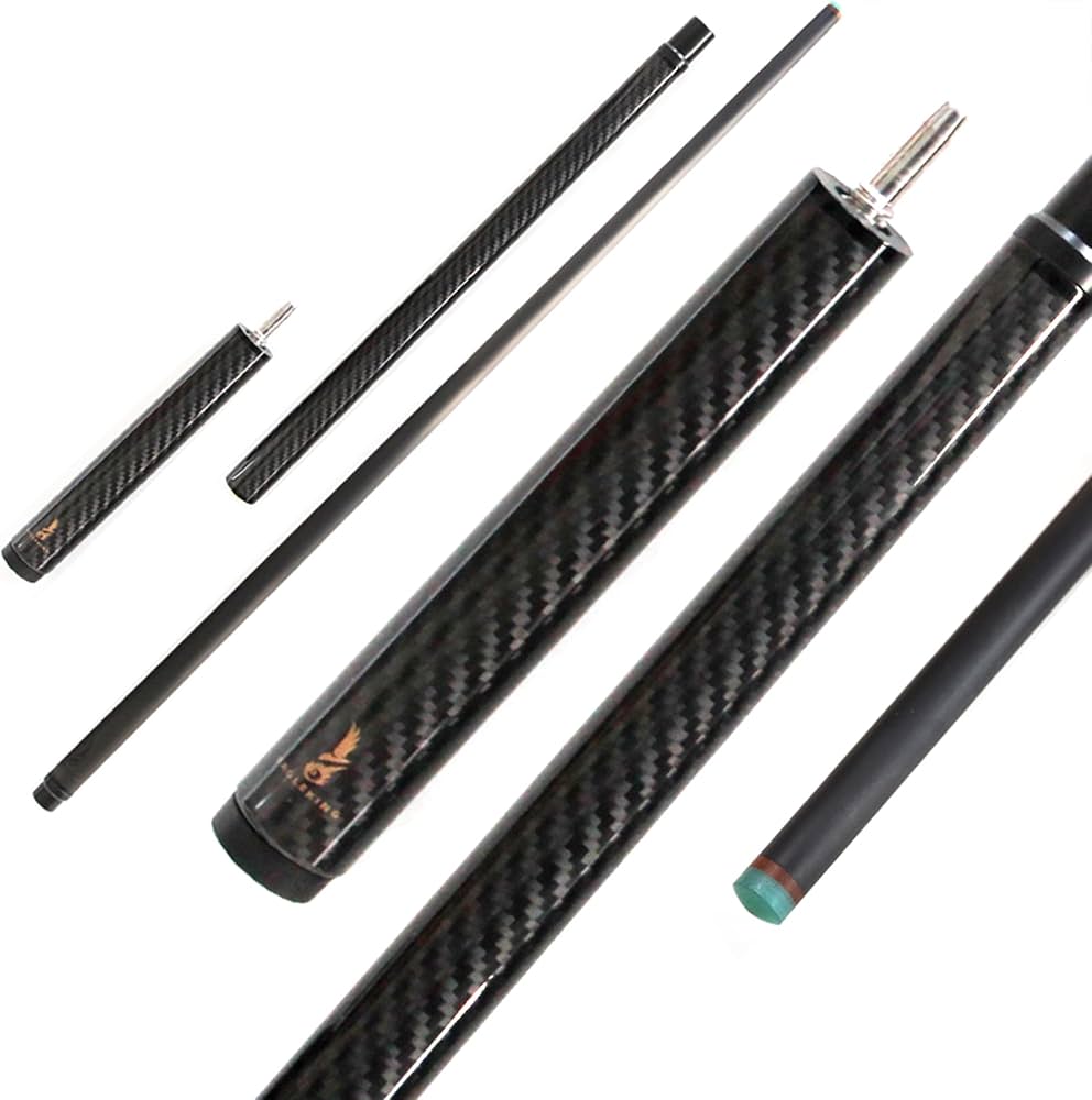 Amazon.co.jp: KHEALING ビリヤード キュー カーボン 電木皮頭 黒電木