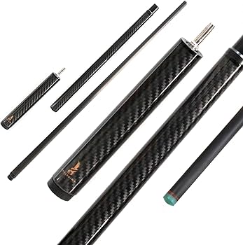 Amazon.co.jp: KHEALING ビリヤード キュー カーボン 電木皮頭 黒電木