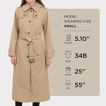 Amazon | LONDON FOG レディース シングルブレスト ロング トレンチ