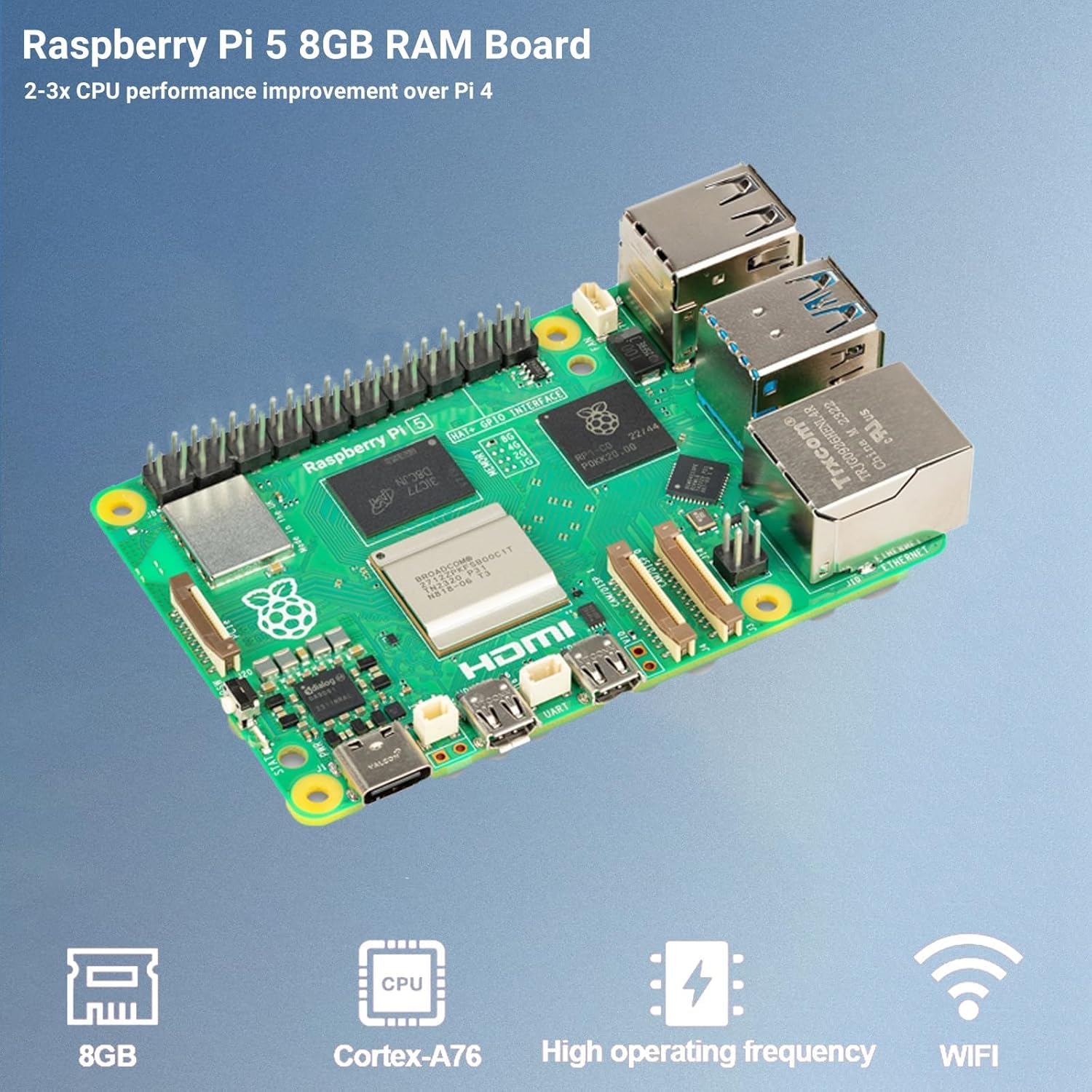 Amazon.com: RasTech Raspberry Pi 5 Kit 8GB RAM with Pi 5 Case