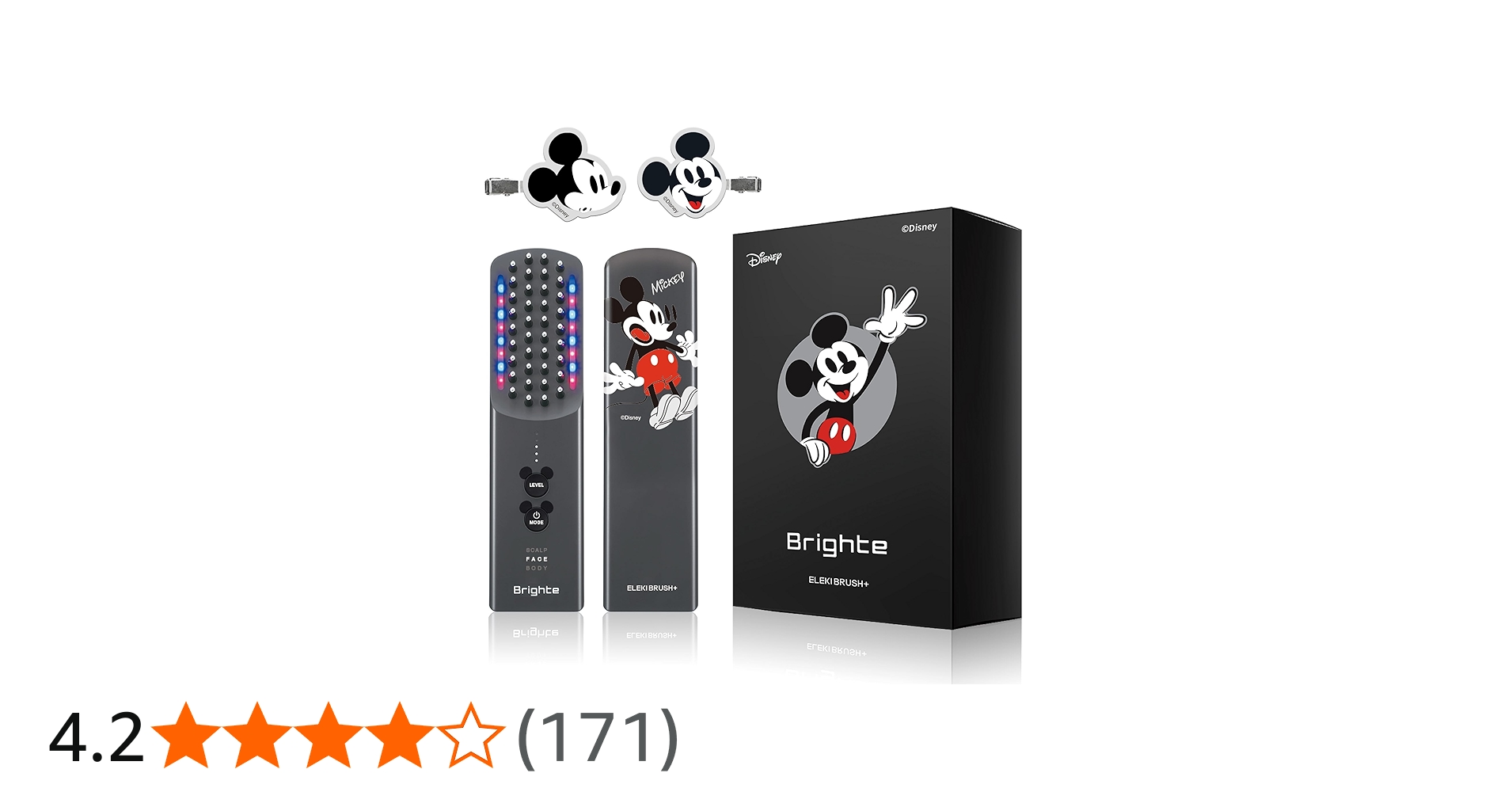 Brighte ELX1 BRUSH+ミッキーバージョン コーム ミラー付き Brighte