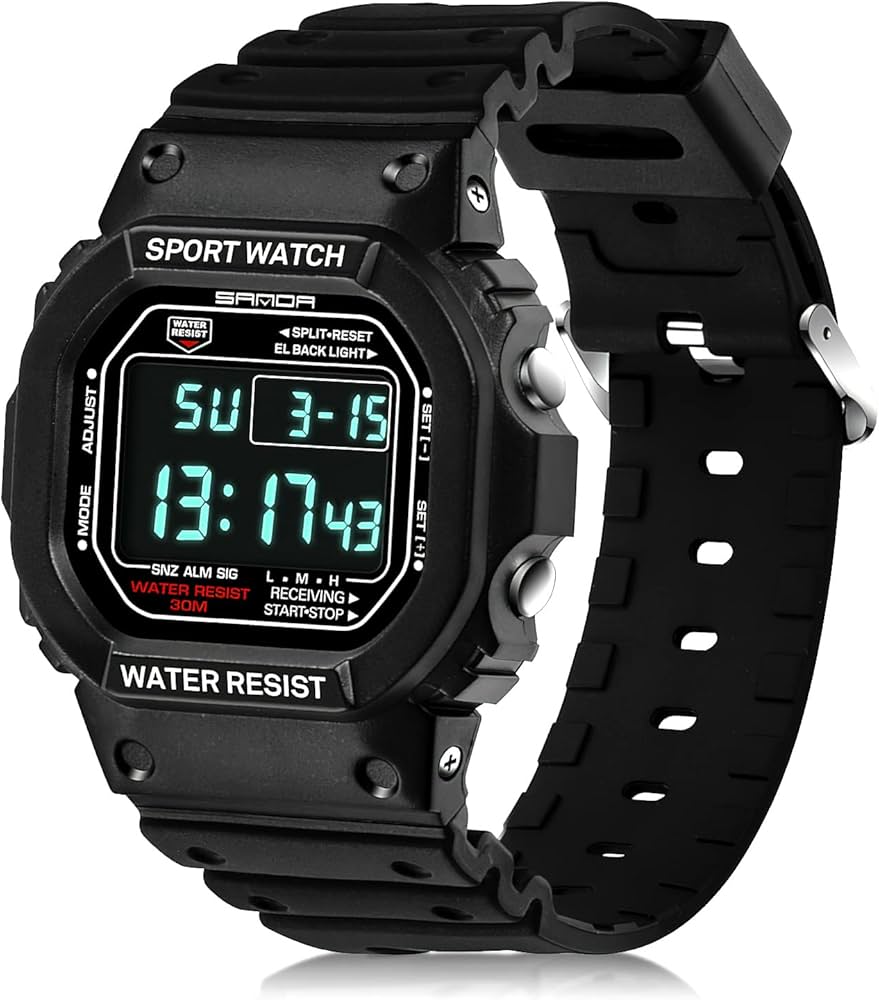 Amazon.co.jp: デジタル腕時計 メンズ スポーツウォッチ 多機能付け