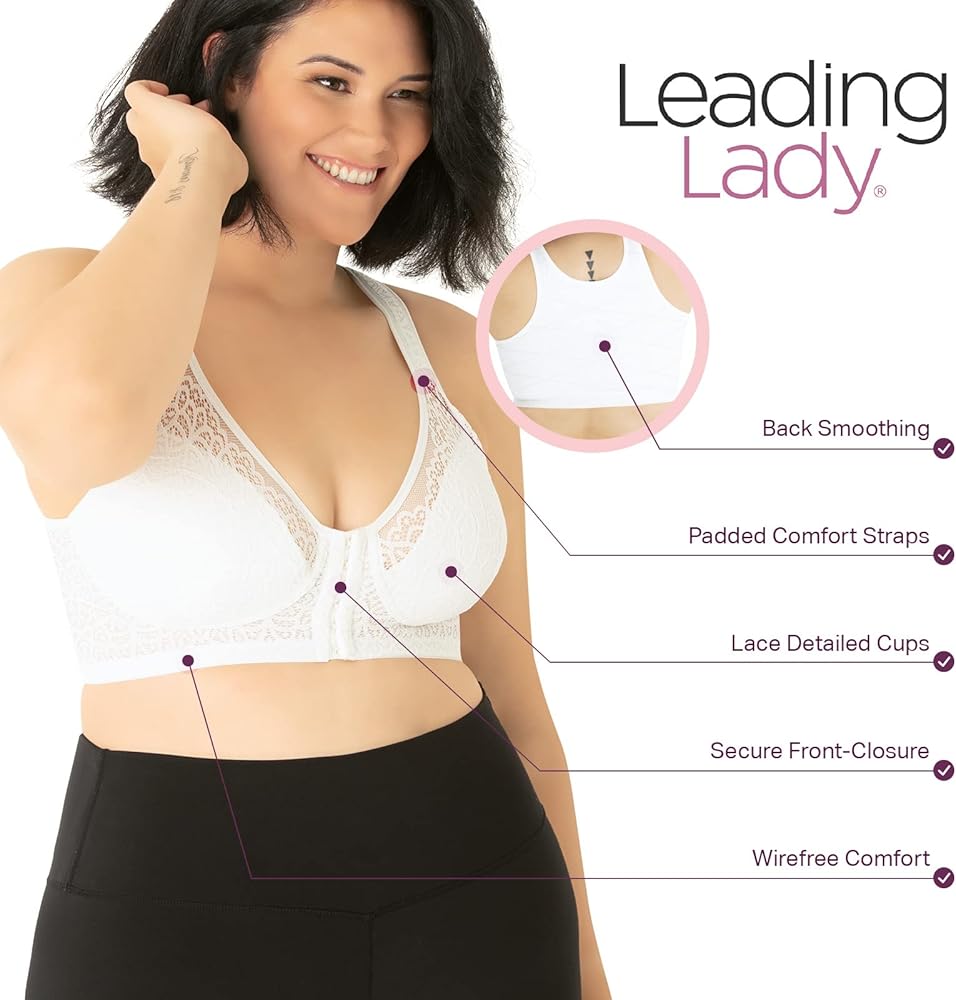 LEADING LADY, The Lora, Wireless Bra, Seamless Flat Back, Front