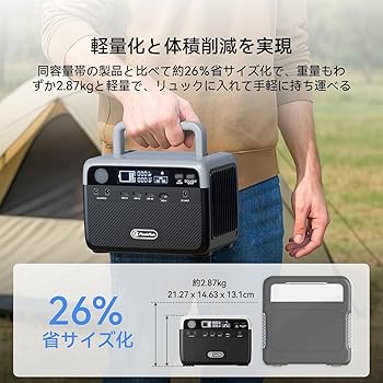 Amazon.co.jp: FlashFish ポータブル電源 大容量 230Wh/300W リン酸鉄
