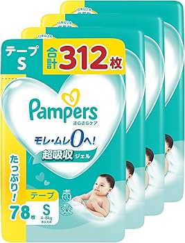 Amazon.co.jp: パンパース 【テープ Sサイズ】 オムツ さらさらケア (4