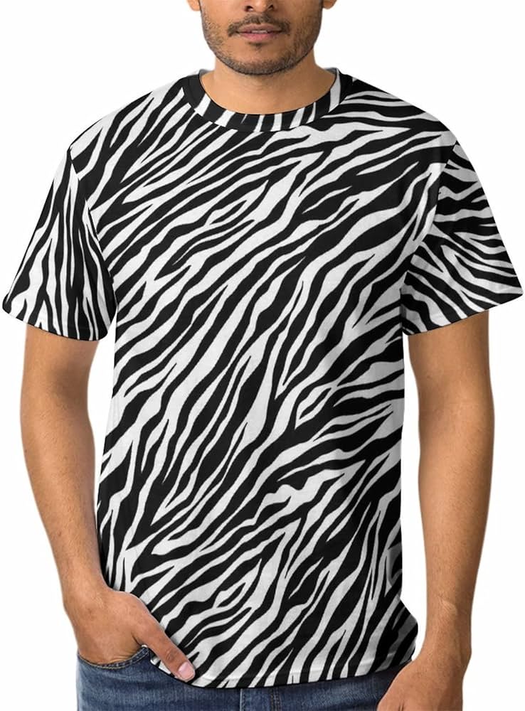 Amazon.co.jp: Tシャツ ゼブラ柄 メンズ 半袖 インナーシャツ トップス