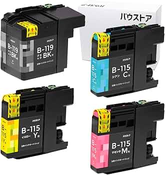 Amazon.co.jp: brother LC119/115 用互換インクカートリッジ 4個 BK
