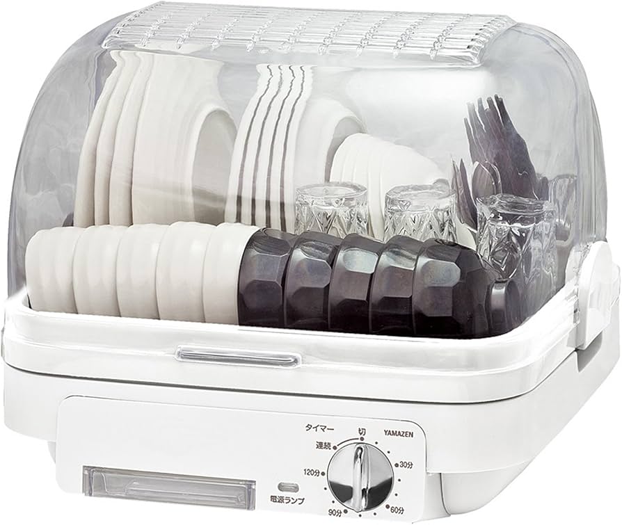 Amazon | [山善] 食器乾燥機 (5人分) 120分タイマー付き YDA-500(W
