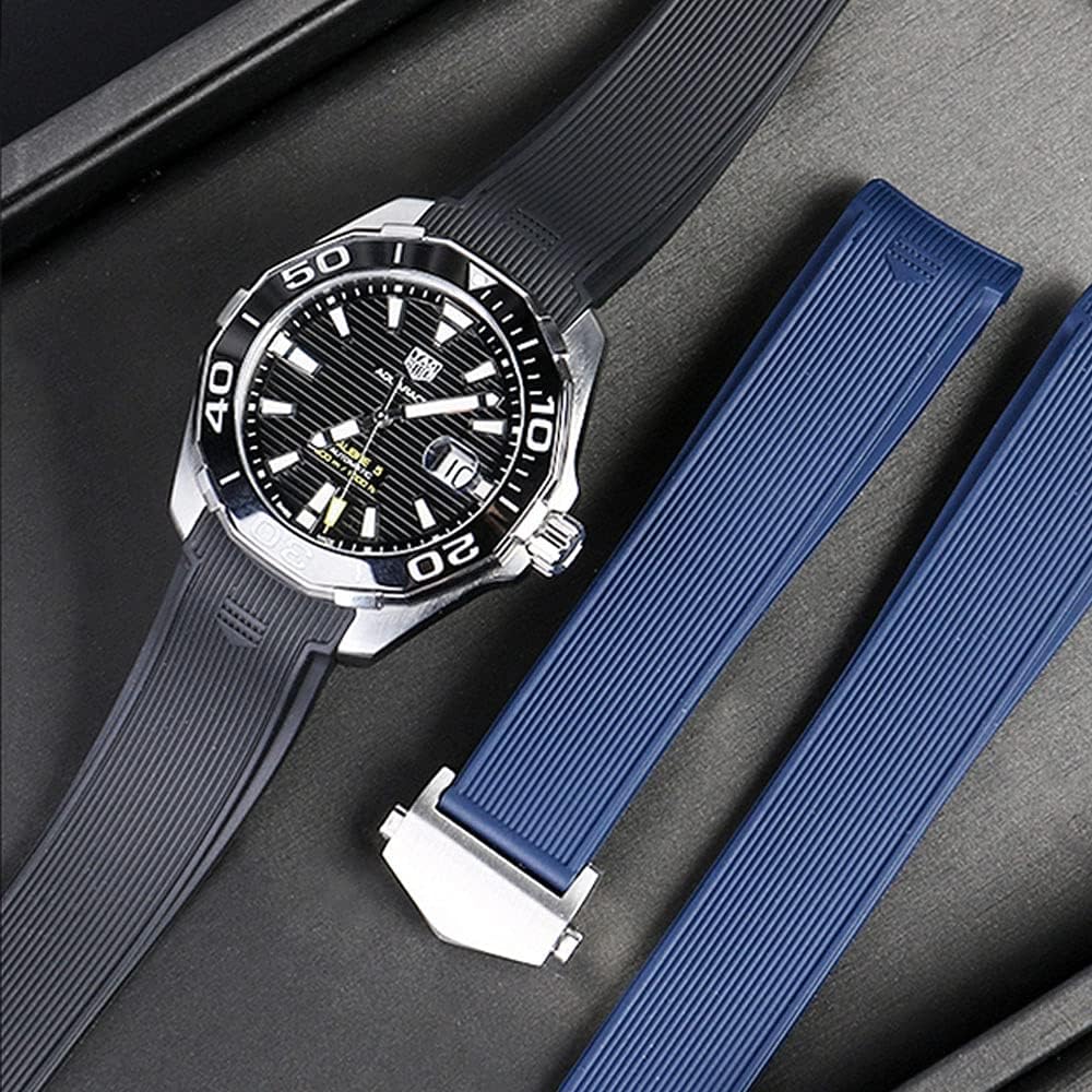 Amazon.co.jp: [HEYOZURY] TAG HEUER ベルト ラバー 時計バンド 22mm