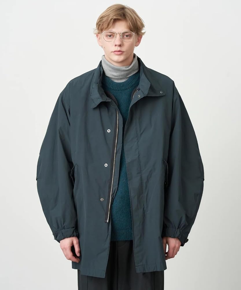 Amazon | [ATON] （エイトン） AIR WEATHER | SHORT MODS COAT GREEN