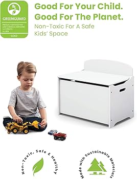 Amazon.com: Delta Children MySize Deluxe Toy Box, Bianca White