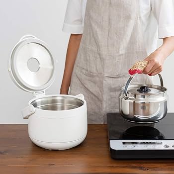 Amazon｜アイリスオーヤマ 保温調理鍋 ホワイト ダブル真空 おまかせ