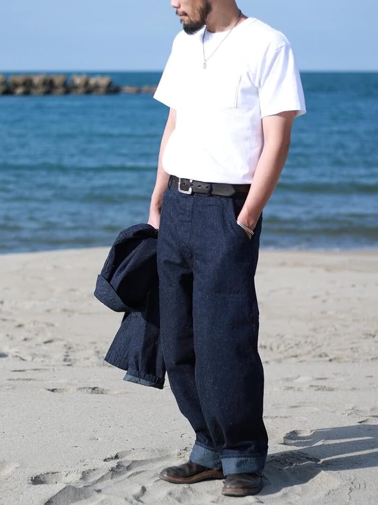 Amazon | [TCB ジーンズ] SEAMENS TROUSERS USN デッキパンツ (32inch