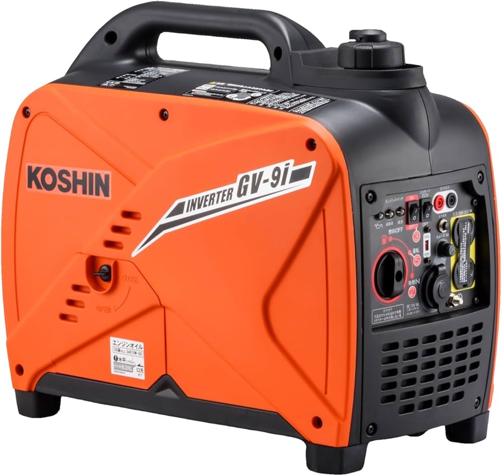 Amazon | 工進(KOSHIN) インバーター 正弦波 発電機 (定格出力0.9kVA