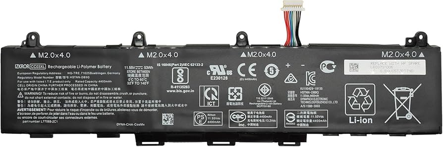 IZKROR CC03XL 53Wh Battery Replacement for HP EliteBook 830 G7 G8