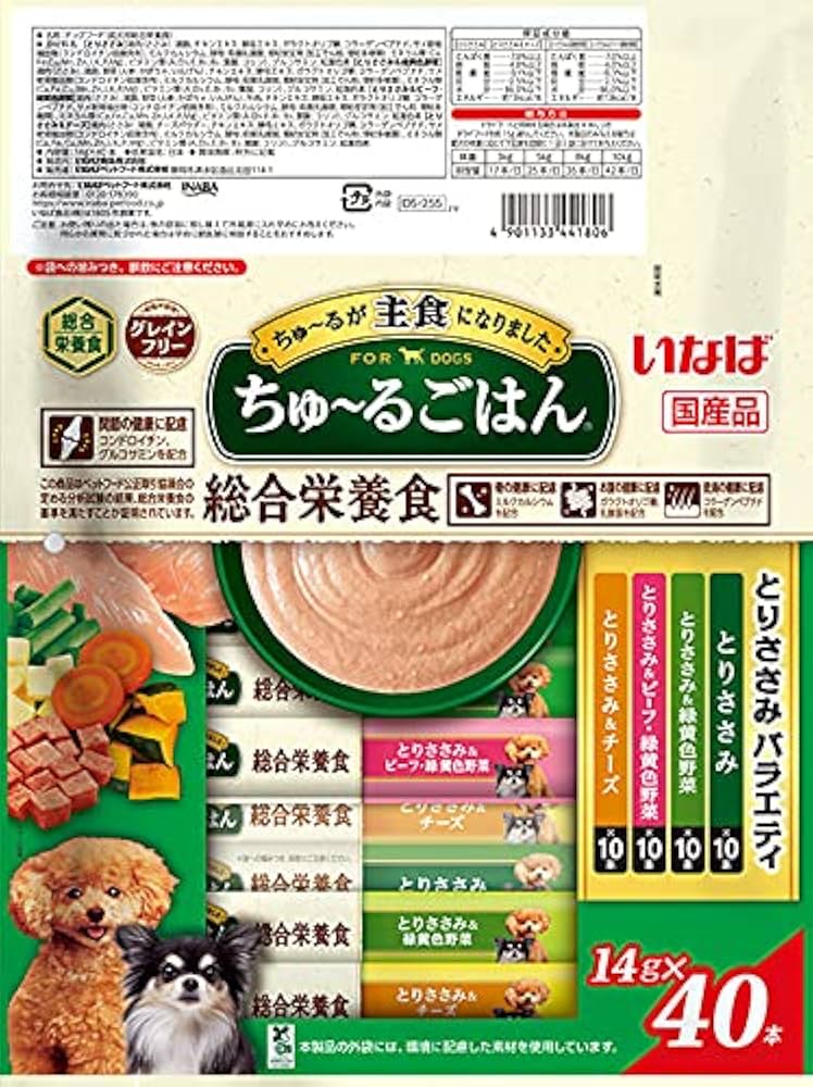 Amazon.co.jp: いなば ちゅ~るごはん とりささみバラエティ 40本 総合