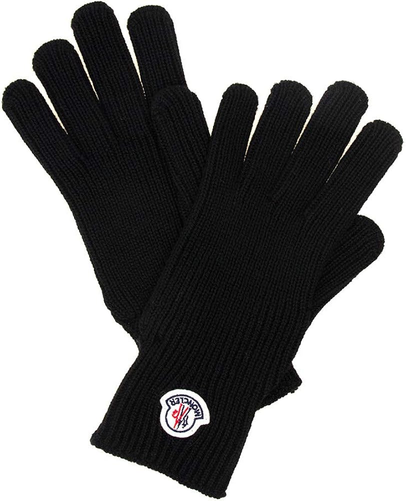 Amazon | [モンクレール] 手袋 メンズ 手袋 (グローブ) ブラック