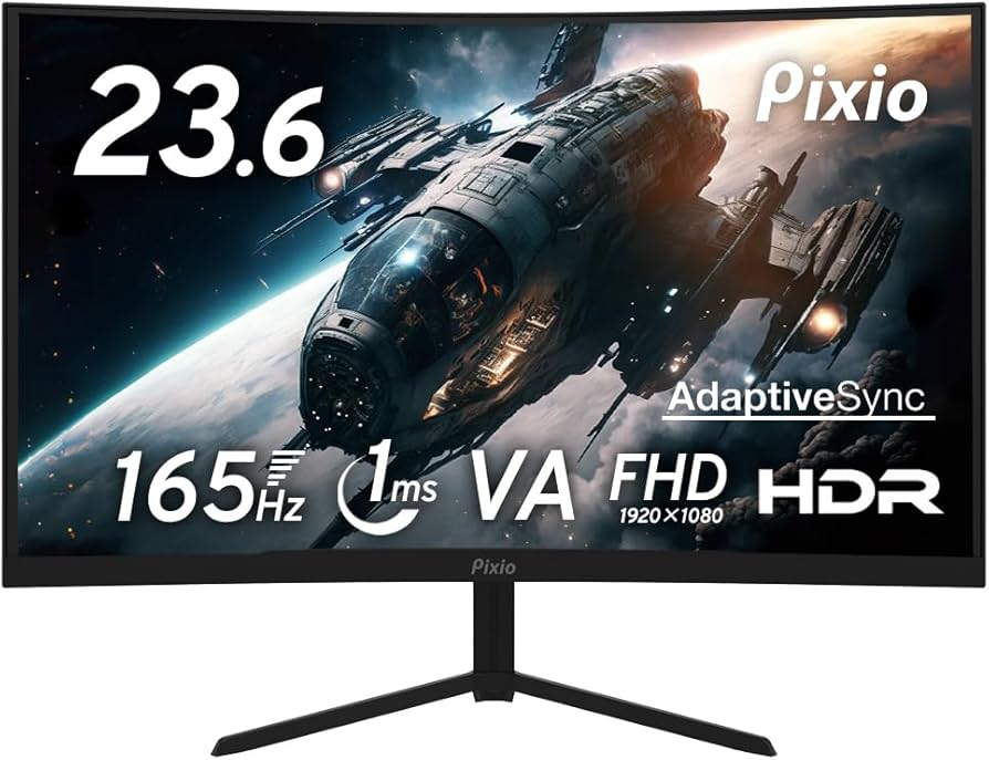 Amazon.co.jp: Pixio PXC243S 湾曲 ゲーミングモニター 24インチ FHD